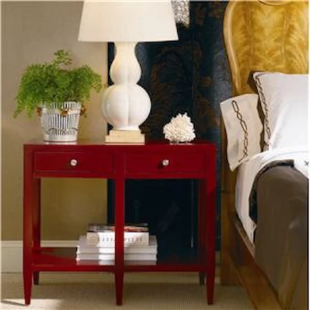 Bedside Table with Two Drawers